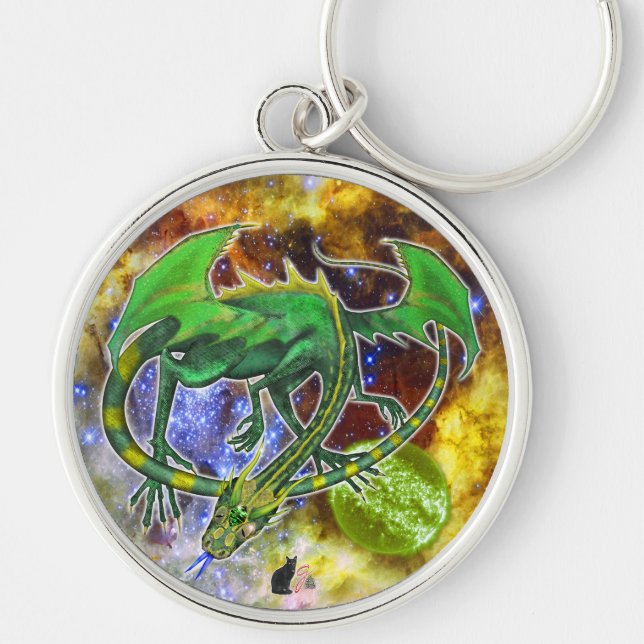 Chaveiro Emerald Cosmic Dragon  (Frente)