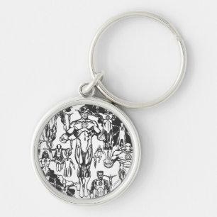 Chaveiro Emerald Dawn Cobrir, preto e branco