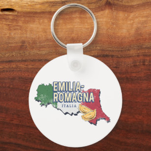 Chaveiro Emilia Romagna Flag Itália Retro Region Map Vintag