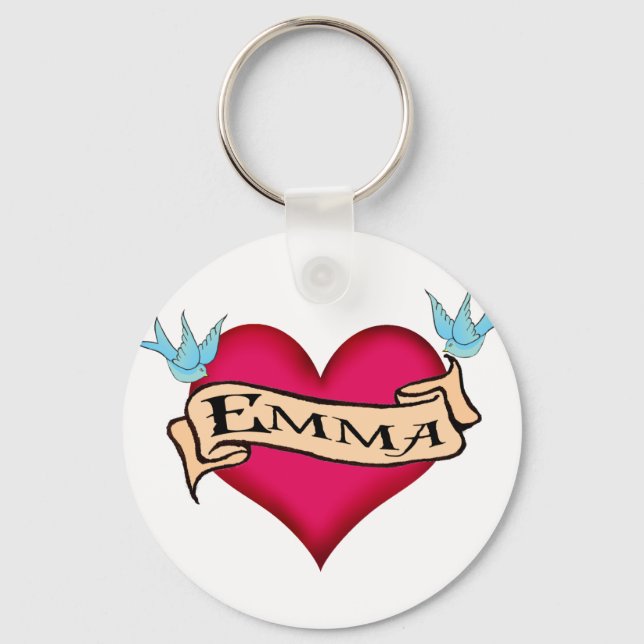 Chaveiro Emma - T-shirts e presentes de tatuagem cardíaca p (Frente)