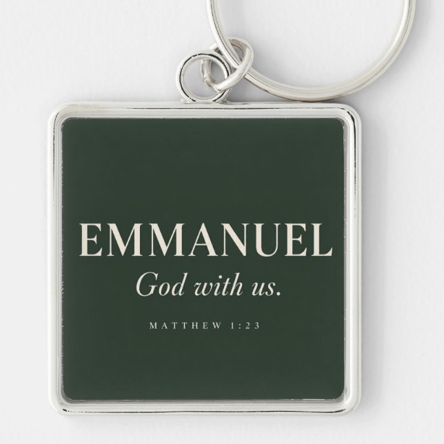 Chaveiro EMMANUEL | Mateus 1:23 | Natal (Frente)