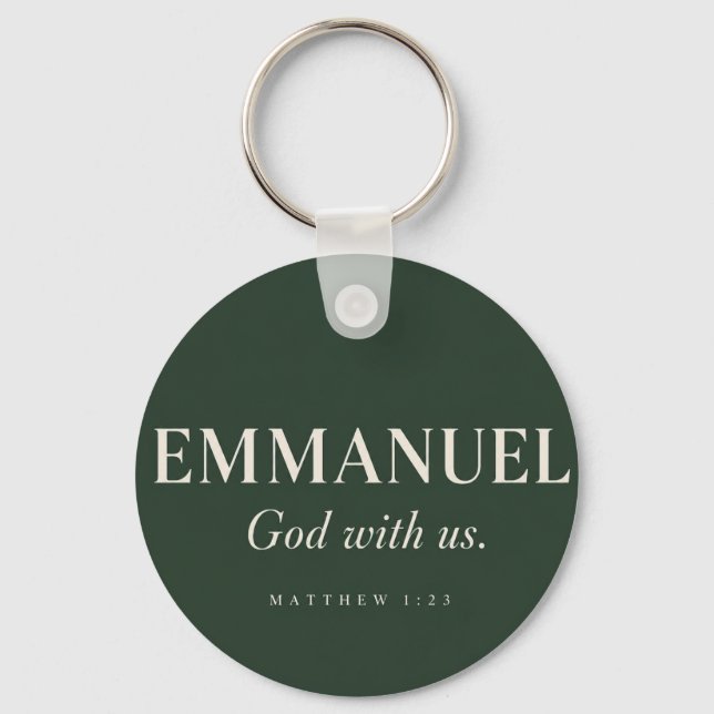 Chaveiro EMMANUEL | Mateus 1:23 | Natal (Frente)