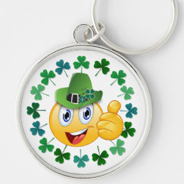 Chaveiro Emoji Bastante Irlandês com Shamrock