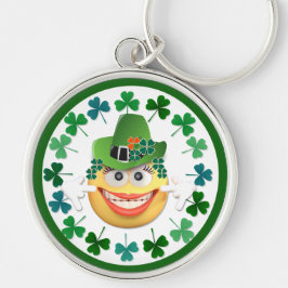 Chaveiro Emoji Bastante Irlandês com Shamrock Key Ring