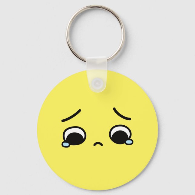 Chaveiro Emoji de Rosto Triste Sentindo-se Para Baixo Amare (Frente)