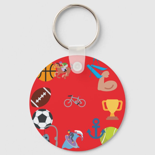 Chaveiro emoji desportivo (Frente)