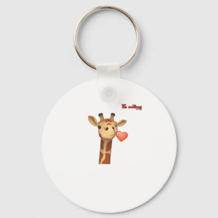 Chaveiro emoji pisando beijando cara de girafa cardíaca
