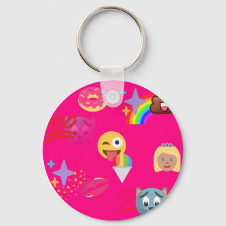 Chaveiro emoji rosa quente