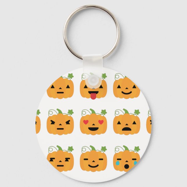 Chaveiro emojis de abóbora-das-bruxas (Frente)