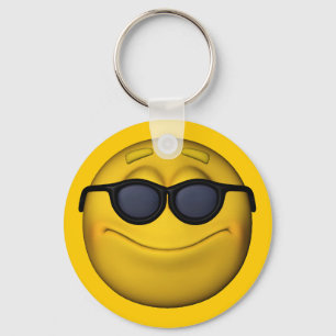 Chaveiro Emoticon com óculos de sol