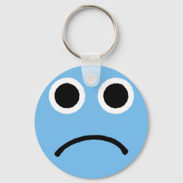 Chaveiro Emoticon Emoji, Emoticon Azul Triste