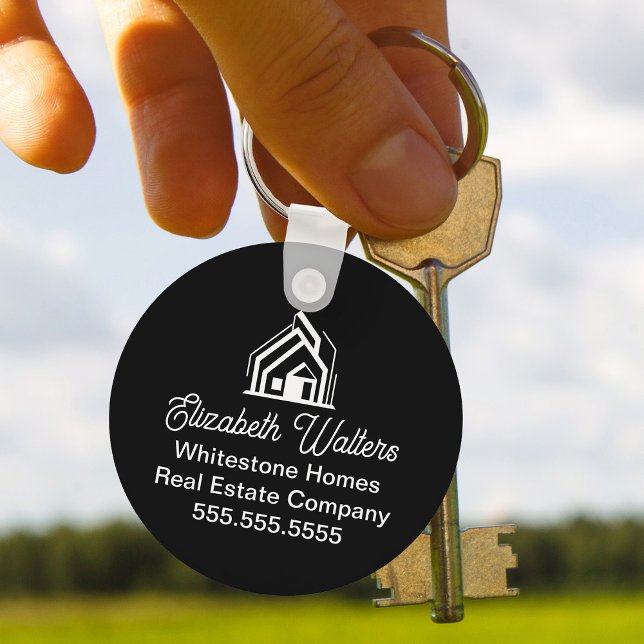 Chaveiro Empresa de Imóveis Preta Personalizada Casa Corret (Criador carregado)