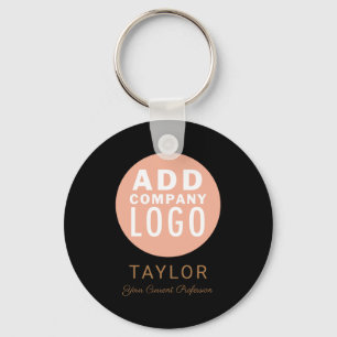 Chaveiro Empresa de Logotipo de Negócios Personalizado Nome