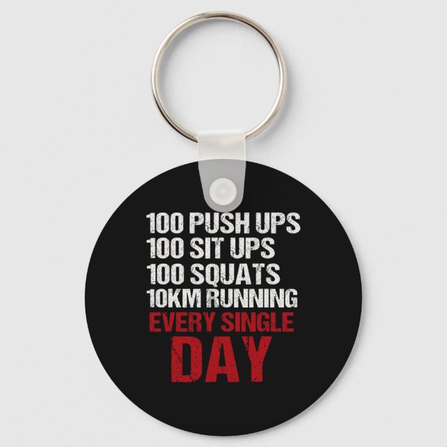Chaveiro Empurre Ups Sit Ups Squats Executando Energia De C (Frente)