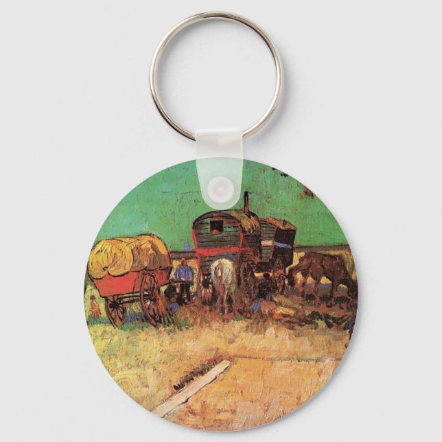 Chaveiro Encampamento de ciganos com caravanas, Van Gogh (Frente)