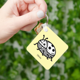 Chaveiro Encantadora Ilustração do Besouro Desenhado à Mão