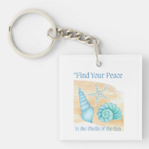 Encontre sua paz nas conchas do mar.