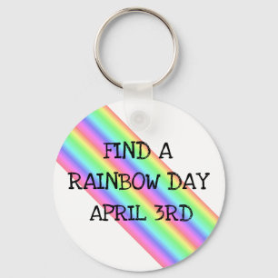 Chaveiro Encontre um Rainbow Day April Holiday Key Chain