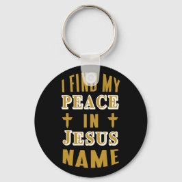 Chaveiro Encontrei a minha paz em nome de Jesus