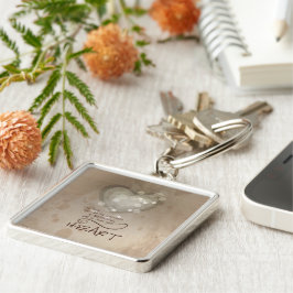 Chaveiro Encorajamento Religioso do Coração, Grunge