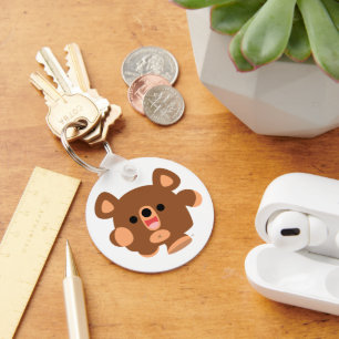 Chaveiro energético do urso dos desenhos animados