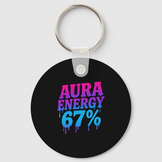Chaveiro Energia Aura Em 67 Meme Divertido Seis Sete Aura F (Frente)