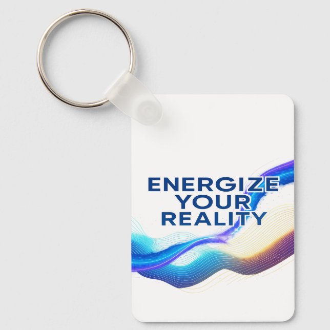 Chaveiro Energize Your Reality | Motivational  Keychain (Frente)