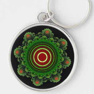 Chaveiro Enfeite de fada verde fractal
