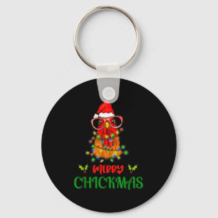 Chaveiro Enfeite Luzes Feliz Natal das Galinhas Criador de