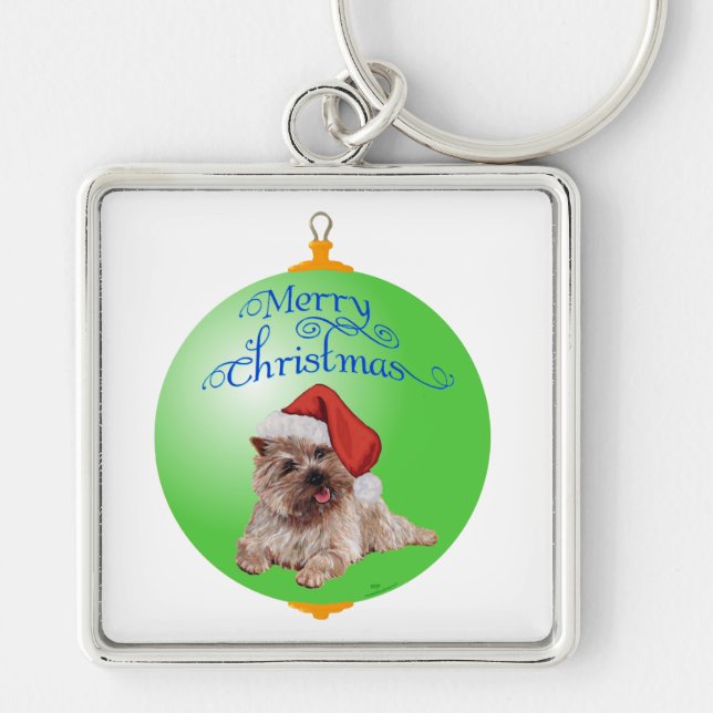 Chaveiro Enfeites de Natal de Cairn Terrier (Frente)