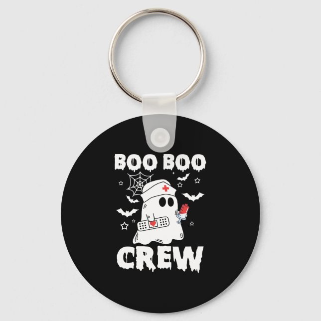 Chaveiro Enfermagem Bo Boo Crew Enfermeira de Halloween (Frente)