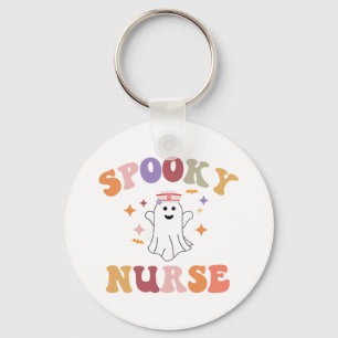 Chaveiro Enfermeira Camisa de Halloween - Enfermeira assust