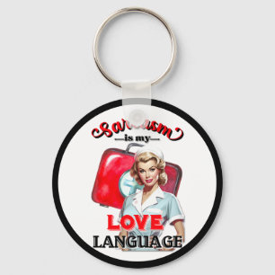 Chaveiro Enfermeira Cuja Linguagem Pinup_ Love