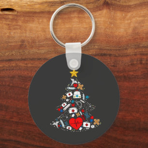 Chaveiro Enfermeira da Árvore de Natal do Departamento de E