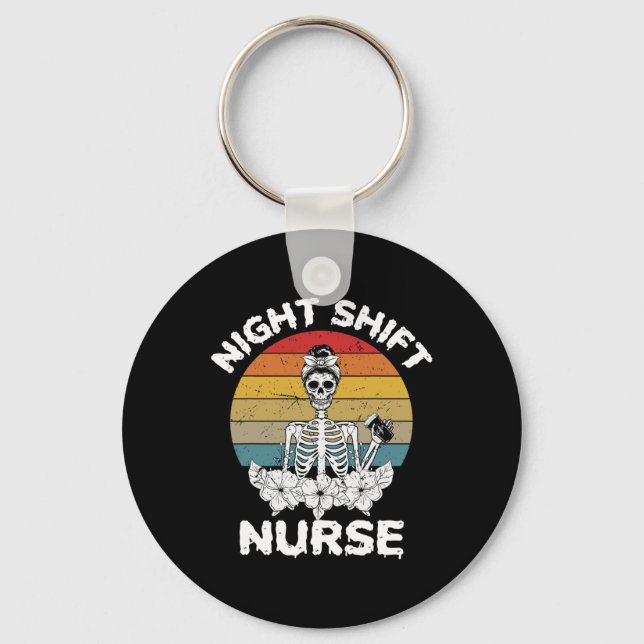 Chaveiro Enfermeira de desvio noturno Skeleton Enfermeiras  (Frente)