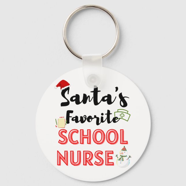 Chaveiro Enfermeira de escola natal (Frente)