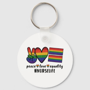 Chaveiro Enfermeira de Igualdade de Amor LGBT
