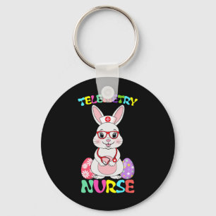 Chaveiro Enfermeira de Telemetria Bunny Dia de Páscoa Estet