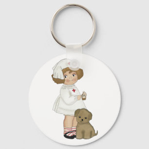 Chaveiro Enfermeira do vintage com t-shirt e presentes do