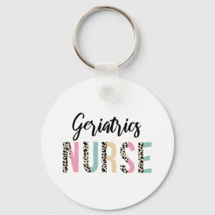 Chaveiro Enfermeira Geriatria Design Leopardo Cute - Presen