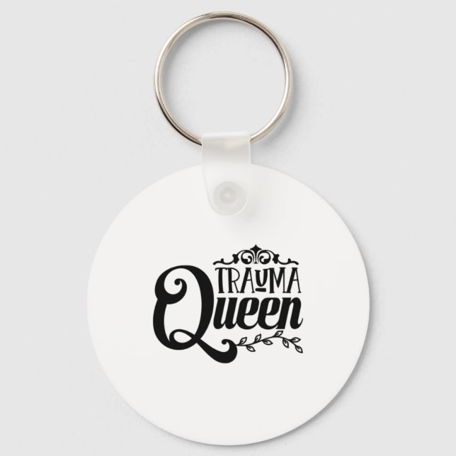 Chaveiro Enfermeira Gift Trauma Queen (Frente)