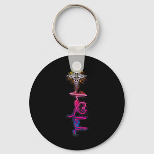 Chaveiro Enfermeira Orgulhosa Pulso Colorido Tie Dye Enferm