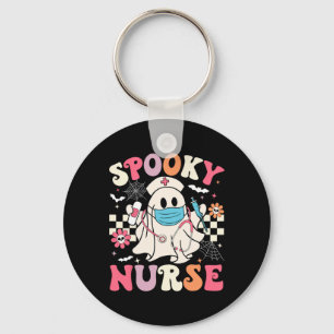 Chaveiro Enfermeira Spooky Ghost Halloween Cute Groovy Enfe