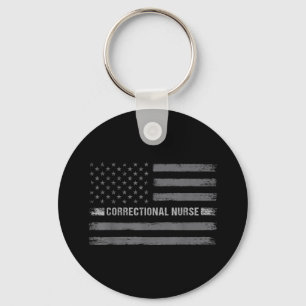Chaveiro Enfermeiro correcional norte-americano Flag Vintag