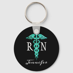 Chaveiro Enfermeiro Registrado RN Caduco Médico Turquoise
