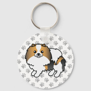 Chaveiro Enfermeiro Tricolor Pomeraniano Cão e patas