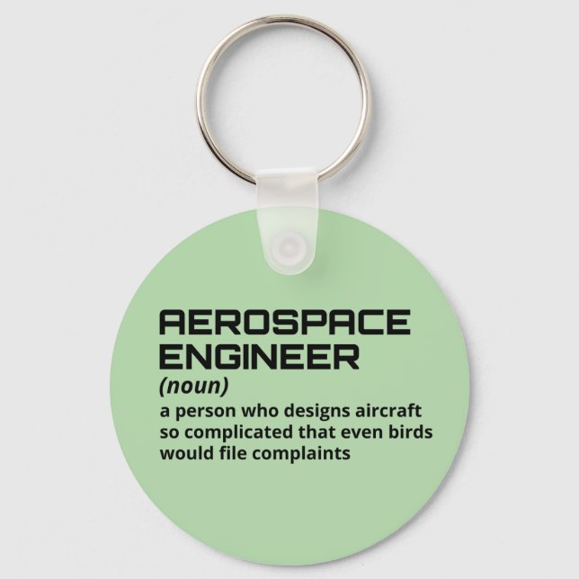 Chaveiro Engenheiro Aeroespacial - Definição Engraçada B-2 (Frente)