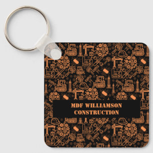 Chaveiro engenheiro Blueprint arquitetônico preto e marrom