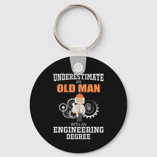 Chaveiro Engenheiro Velho Com Diploma De Engenharia (Frente)