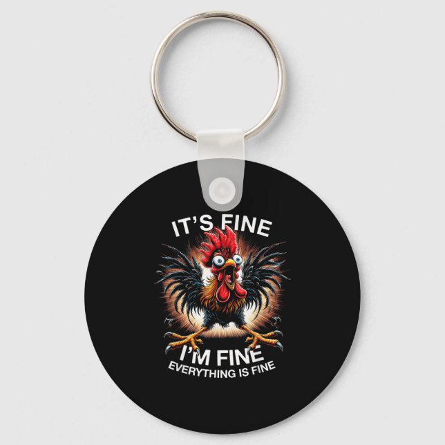 Chaveiro Engraçada Tea Gráfica É Fine Im Fine Weiry Chi (Frente)